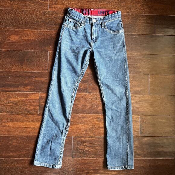 Levi’s 511 Teen Boys Stretch 16Reg W28 L30 Adjustable Waistband Med/Dark Wash - Picture 1 of 5